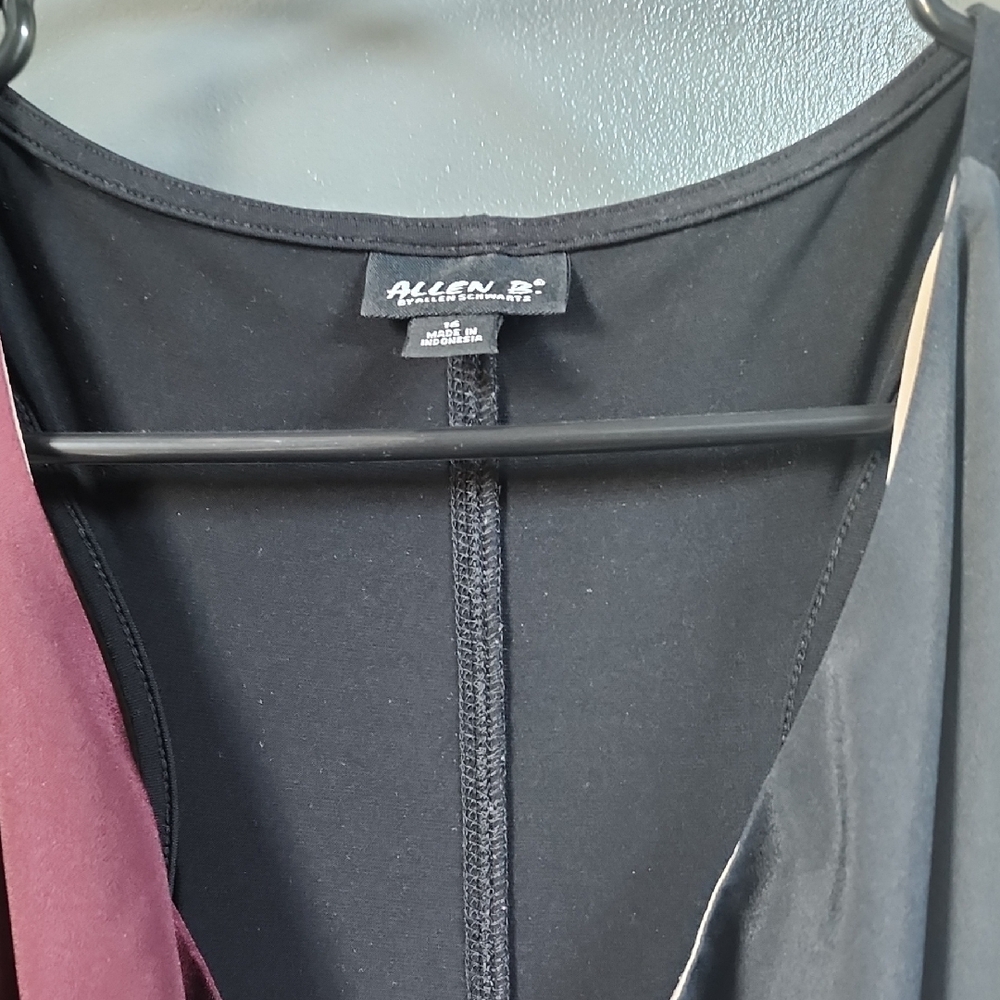Allen B. Black and Burgundy Dress